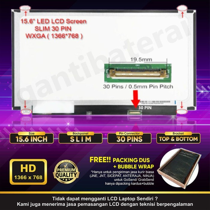 Layar Lcd Led Laptop Len THINKPAD W541 W540 15.6 inch