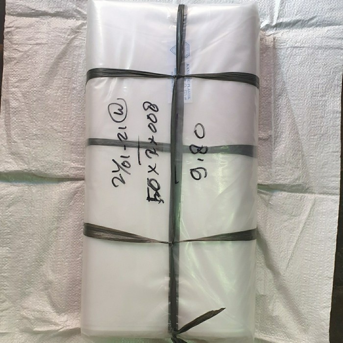 Plastik PE Roll 50 cm tebal 0,8 mikron