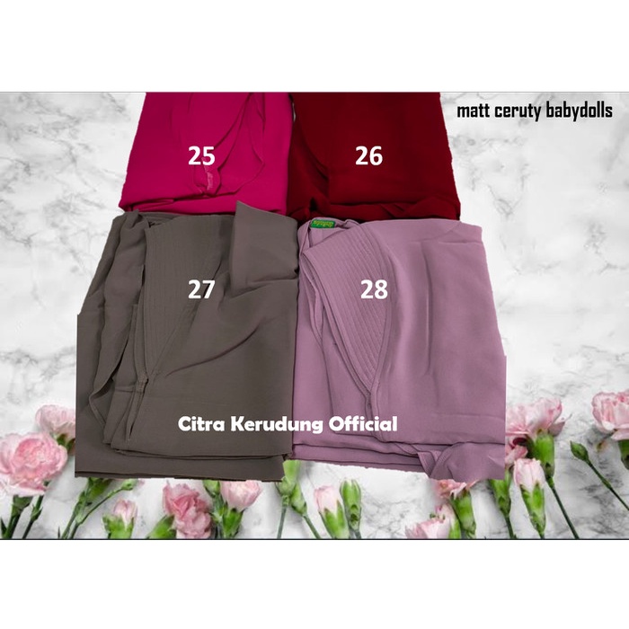 ✨LARIS✨ -Jilbab Syari Ceruty Babydolls premium import model polos 2 Layer - Merah Maroon