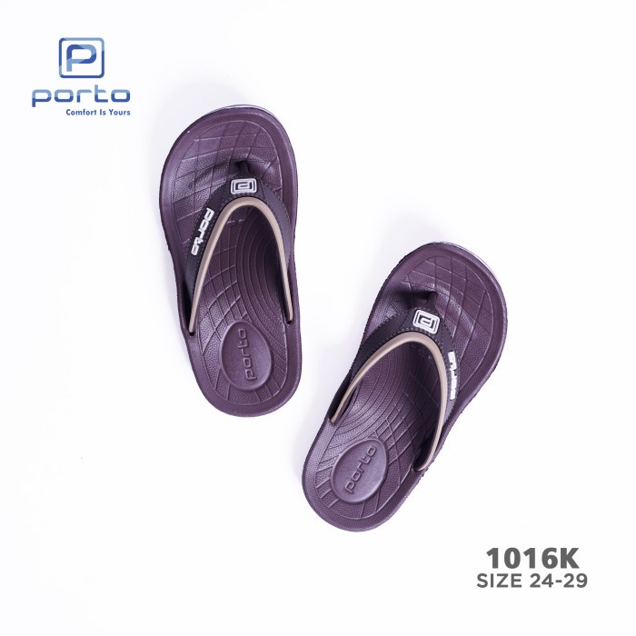 Porto - Sandal Jepit Anak Laki Laki Nyaman Kuat   1016K - COFFEE, 24