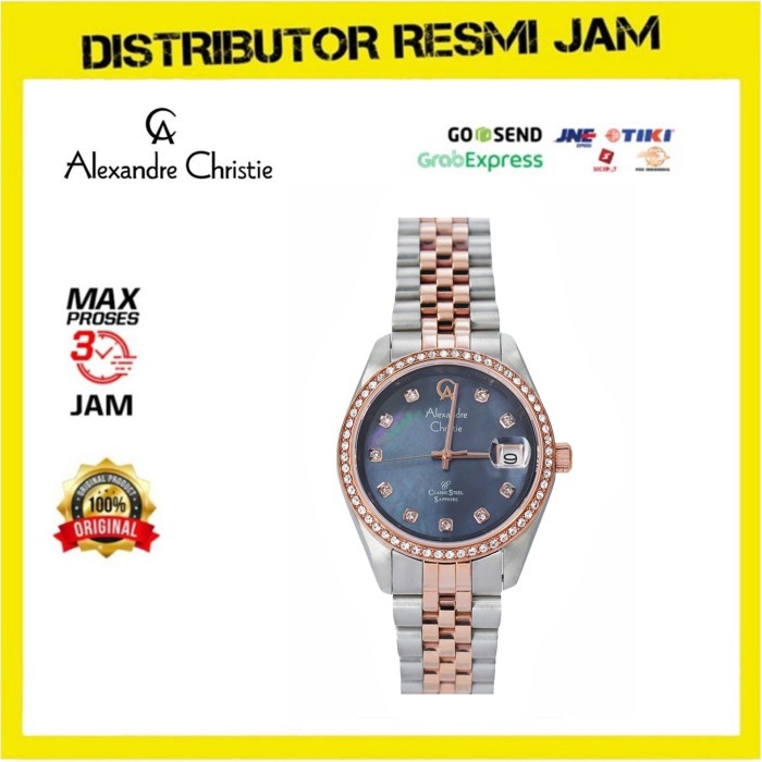 Jam Tangan Wanita Alexandre Christie AC5012LD AC 5012 LD Blue RG