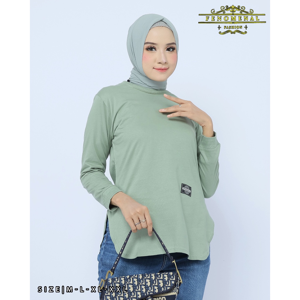 [TERLARIS] (ORIGINAL) KAOS WANITA HIJAB STYLE MUSLIM FENOMENAL - PHENOMENAL AUTHENTIC TERBARU ATASAN WANITA LENGAN PANJANG / BAJU WANITA TANGAN PANJANG TERMURAH SIZE M L XL XXL ALL ITEM / BODI OVAL / SEMI TUNIK // BY IZDIHAAR OLSHOP