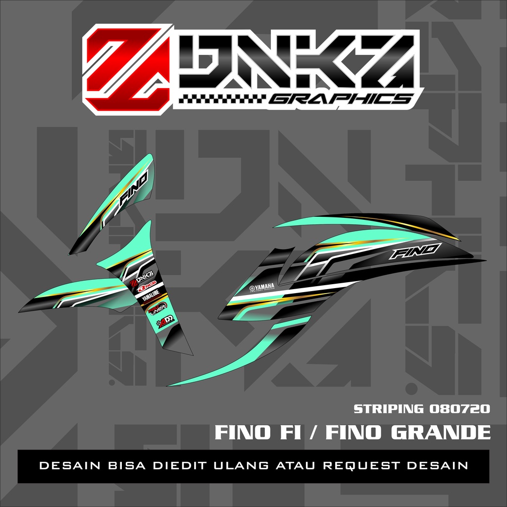 Stiker Fino FI  Grande 125 Decal Striping Fino FI  Grande 125 Premium ST080720 DNKZ