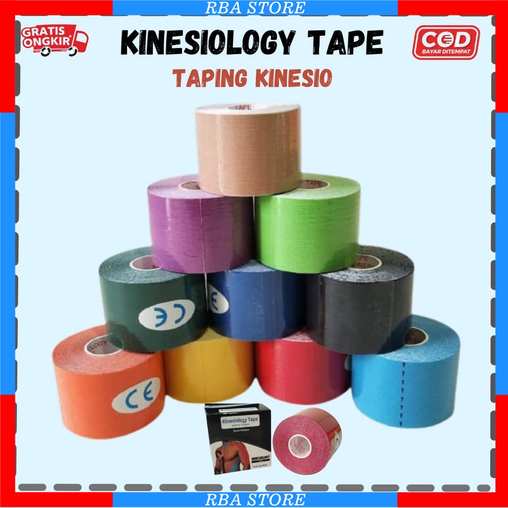 FLASH SALE Kinesio Tape Sport & Therapy Tapping Kinesiology 5cm x 5cm Teping Olahraga Taping / Cohes