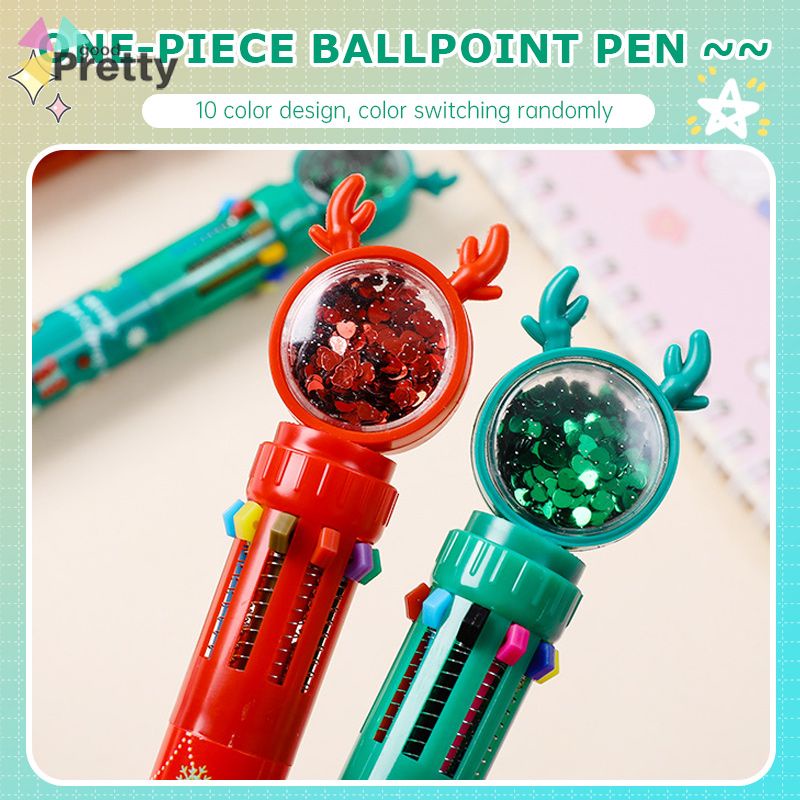 

Pena Bolpoin Sepuluh Warna Payet Natal Kartun Pena Bolpoin Dapat Ditarik Kreatif Alat Tulis PD