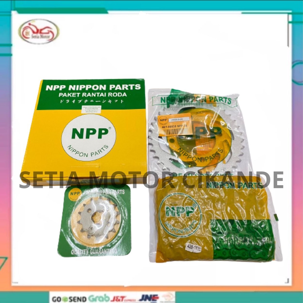 Rantai Set Gear Set Jupiter MX New 14T-38T/428H-112L NPP