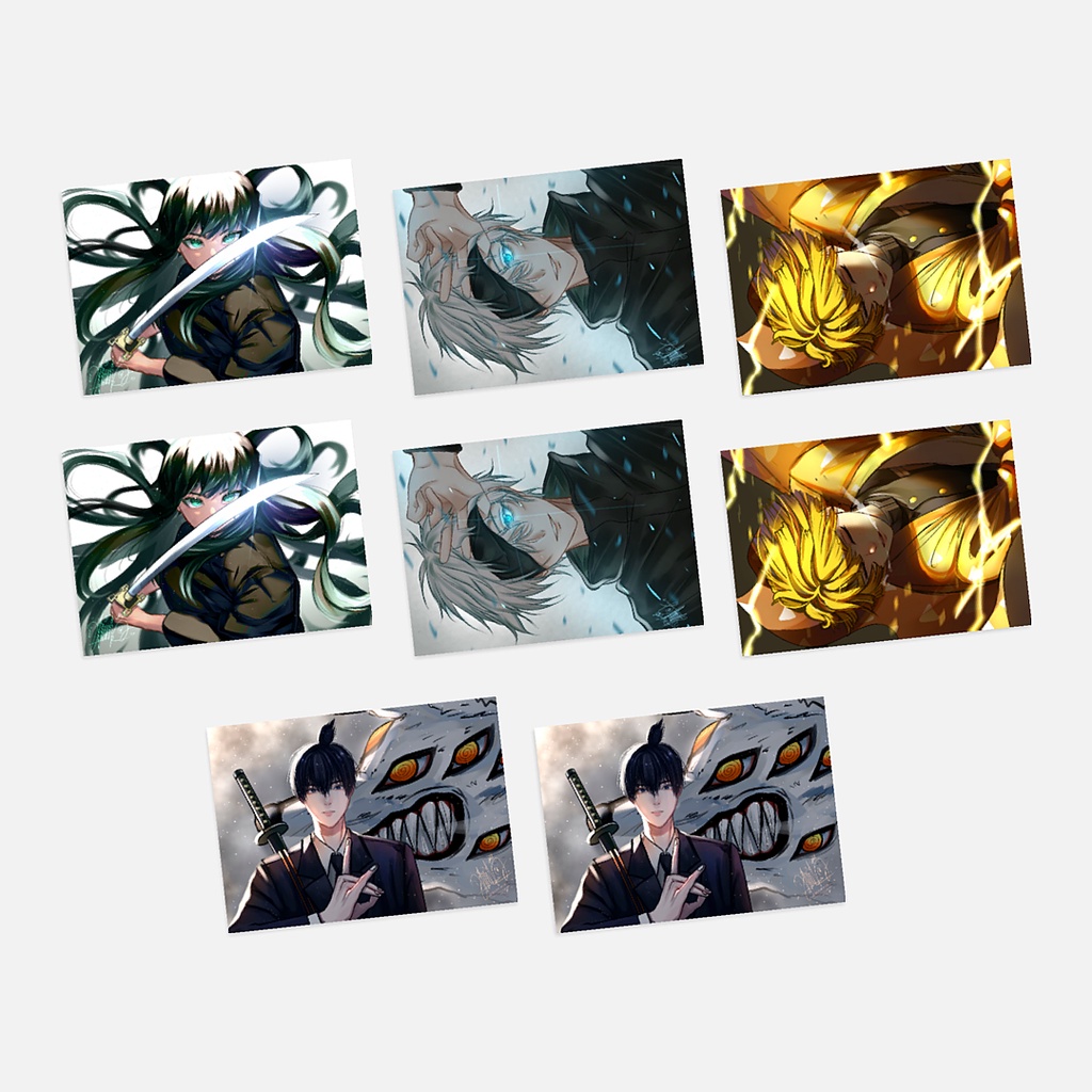 

Postcard - Set of 8 Jjk |demon slayer| chainsawman |postcard