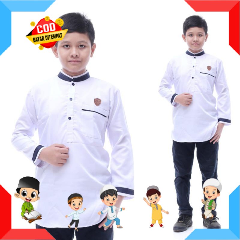 SAYANG ANAK BAJU MUSLIM ANAK PRIA LAKI" LANANG PUTRA MOTIF POLOS WARNA / Baju Koko Kurta Anak Remaja
