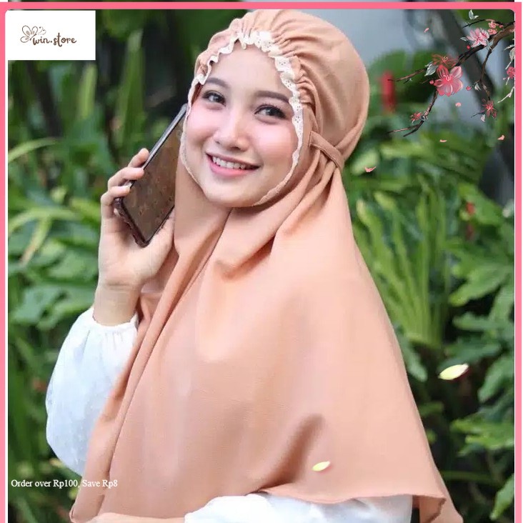 Hijab Terbaru / Alny Hijab - Bergo Maryam Kerut Renda Diamond Bergo Elya Instan