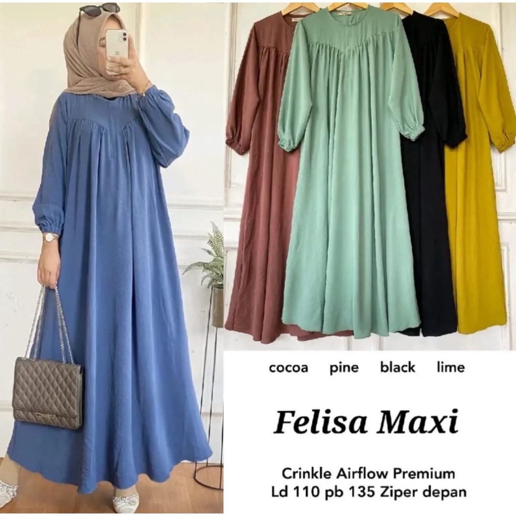 GAMIS FELISA MAXY POLOS BUSUI FRENDLY // GAMIS WANITA TERLARIS // GAMIS KOREAN SYTLE REMAJA // GAMIS