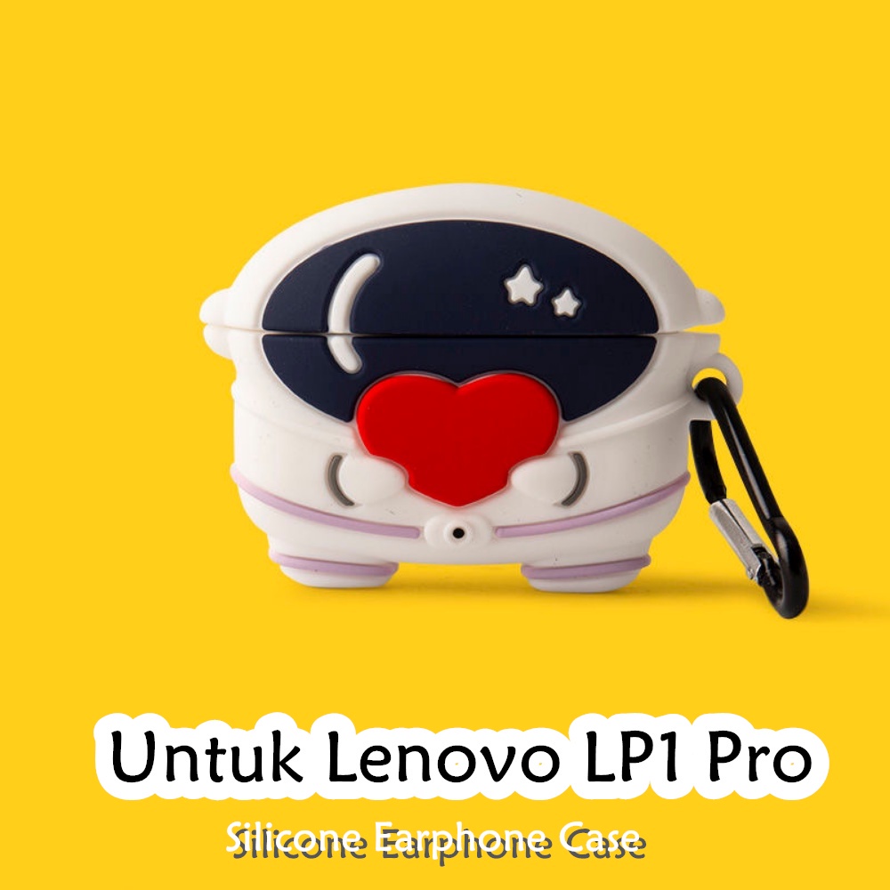 Discount Untuk Lenovo LP1 Pro Case Kartun angkasawan Soft Silicone Earphone Case Cover