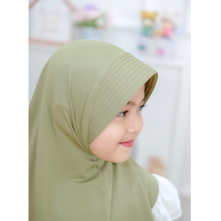 JK - KERUDUNG JILBAB ANAK NAMIRA SPORT USIA 3-6TH BY DESMONDA HIJAB BAHAN JERSEY BALON