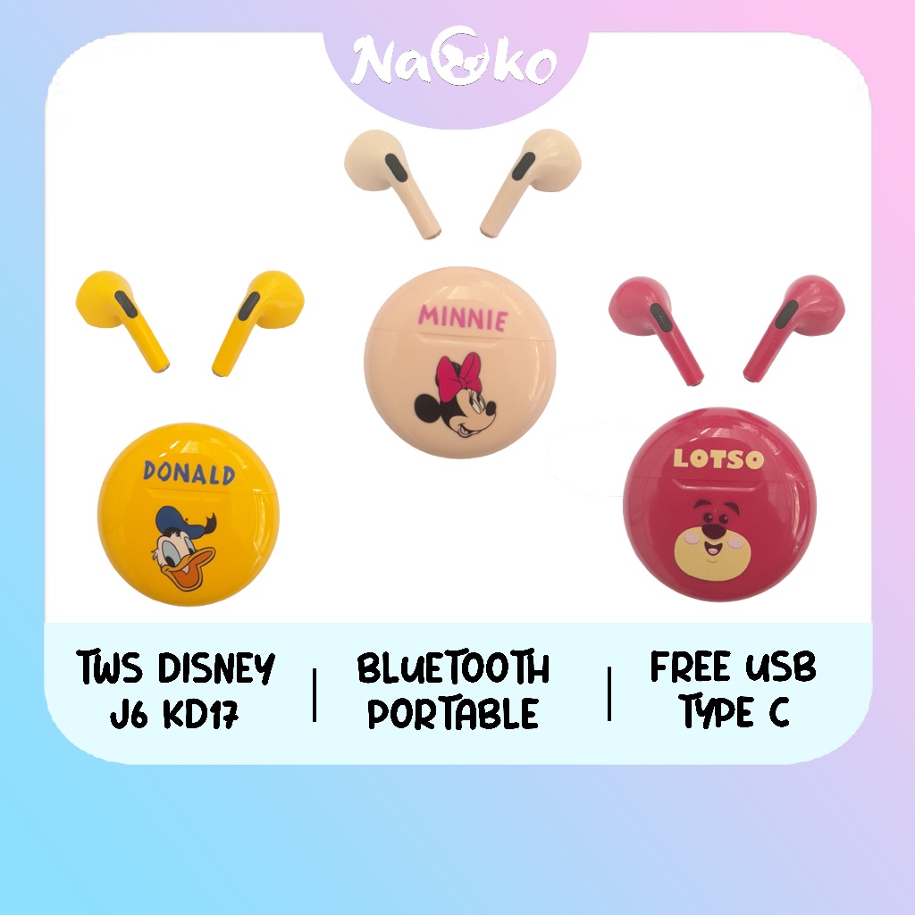 COD Wireless Headset TWS Lotso Earphone Bluetooth Cartoon HiFi Stereo TWS KD17 TWS BLUETOOTH - TWS k
