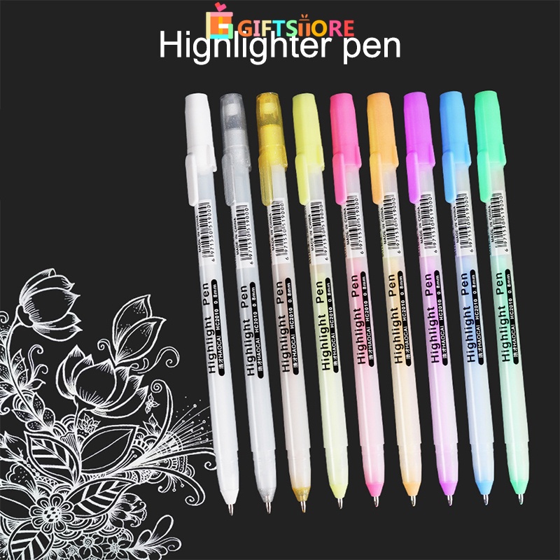 

COD✨ Pulpen Warna Penyorot Warna stabilo Highlighter Pen Coretan orisinalitas School Supplies Tulisan Tangan GS