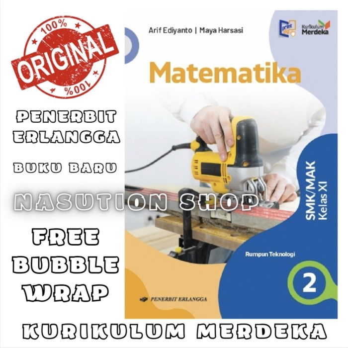 

Terlaris ✨ - Buku Matematika Teknologi Kelas 2 / 11 SMK Erlangga Kurikulum Merdeka