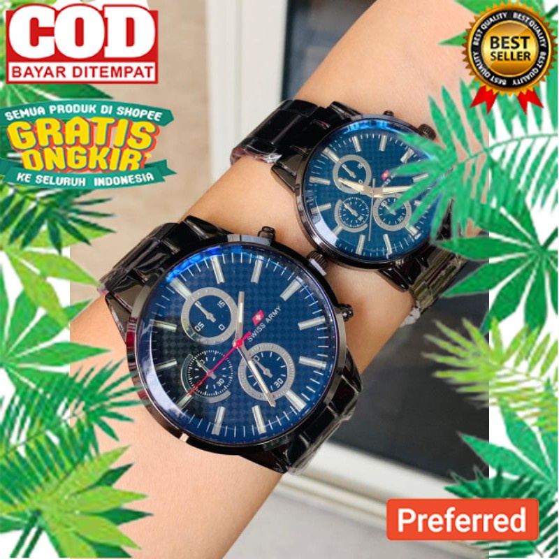 JAM TANGAN COUPLE RANTAI SUDAH SEPASANG// JAM TANGAN MODEL TERBARU