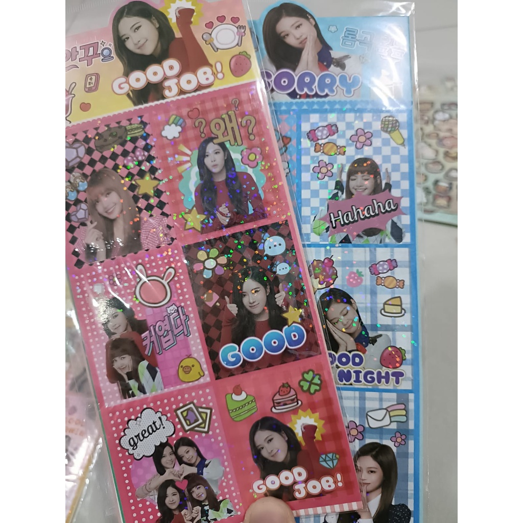 

GW STICKER 2D BLINK BLING MARVEL BLACKPINK MIXUE AVENGERS SPIDERMAN JENNIE ROSE LISA JISOO