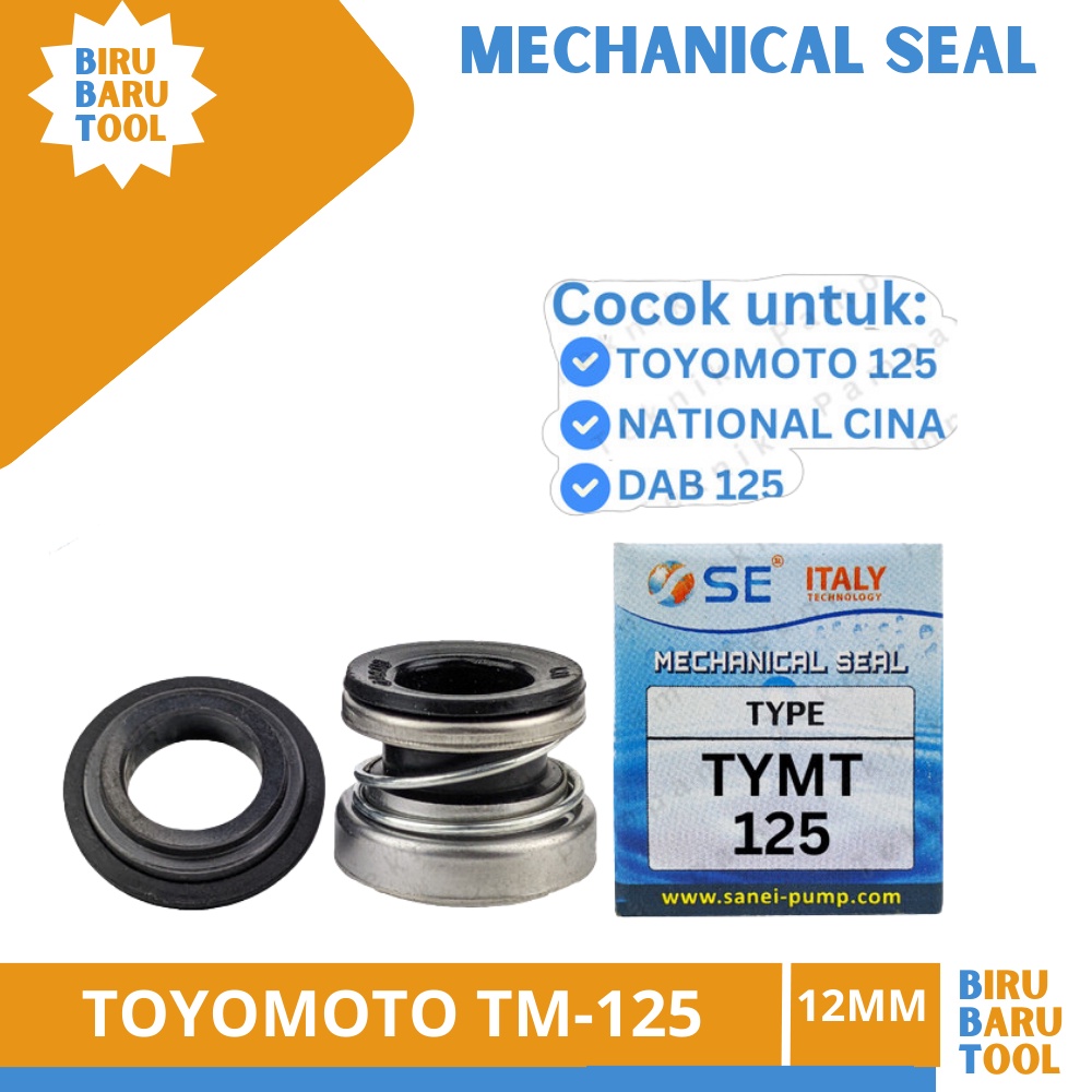 MECHANICAL SEAL TOYOMOTO TM-125 SIL MEKANIK - SPAREPART POMPA / Sil Seal Pompa Air Sanyo Shimizu Zim