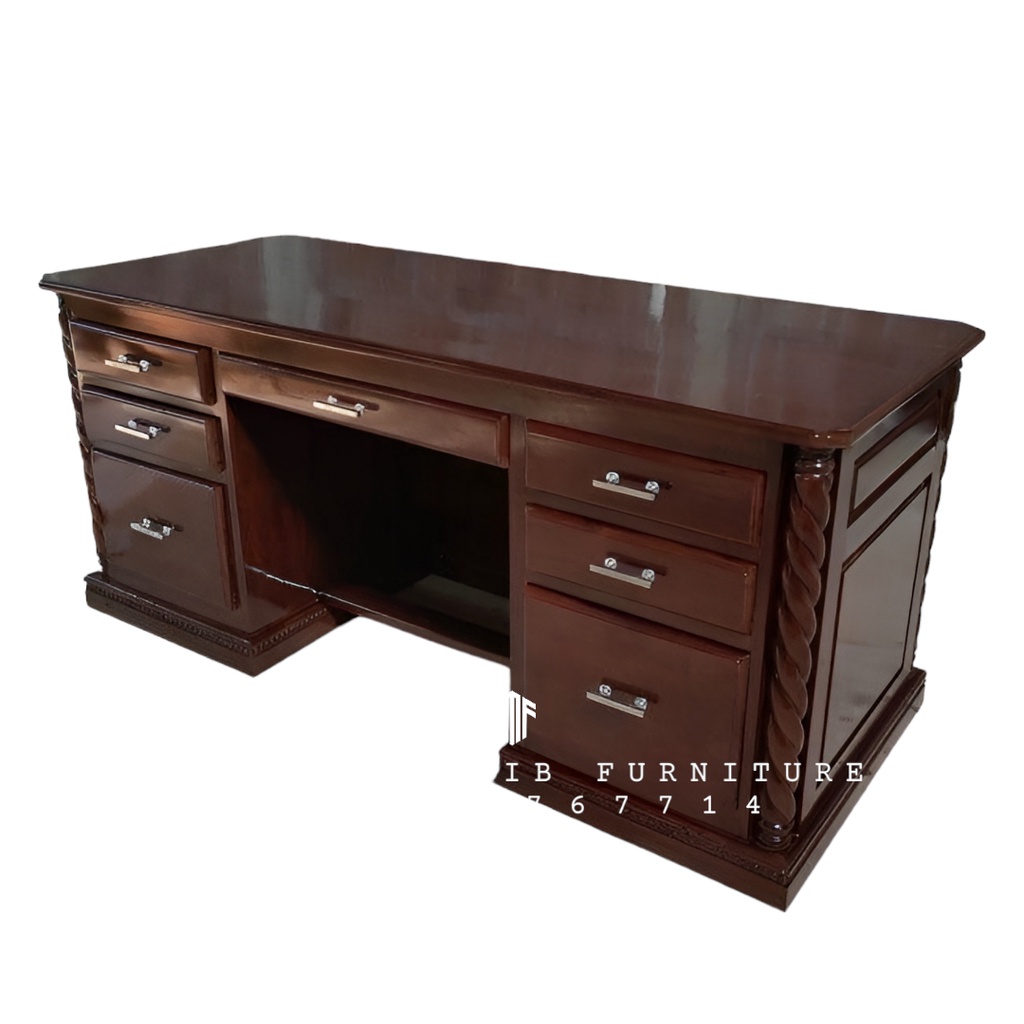 meja kerja kantor minimalis kayu jati meja kantor ukir Jepara