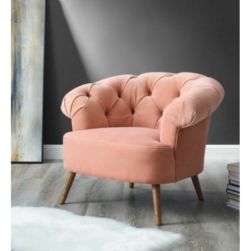 SOFA MINIMALIS TIPE WING | KURSI SOFA SINGLE MINIMALIS MODERN PINK | SOFA MINIMALIS KLASIK KEKINIAN 
