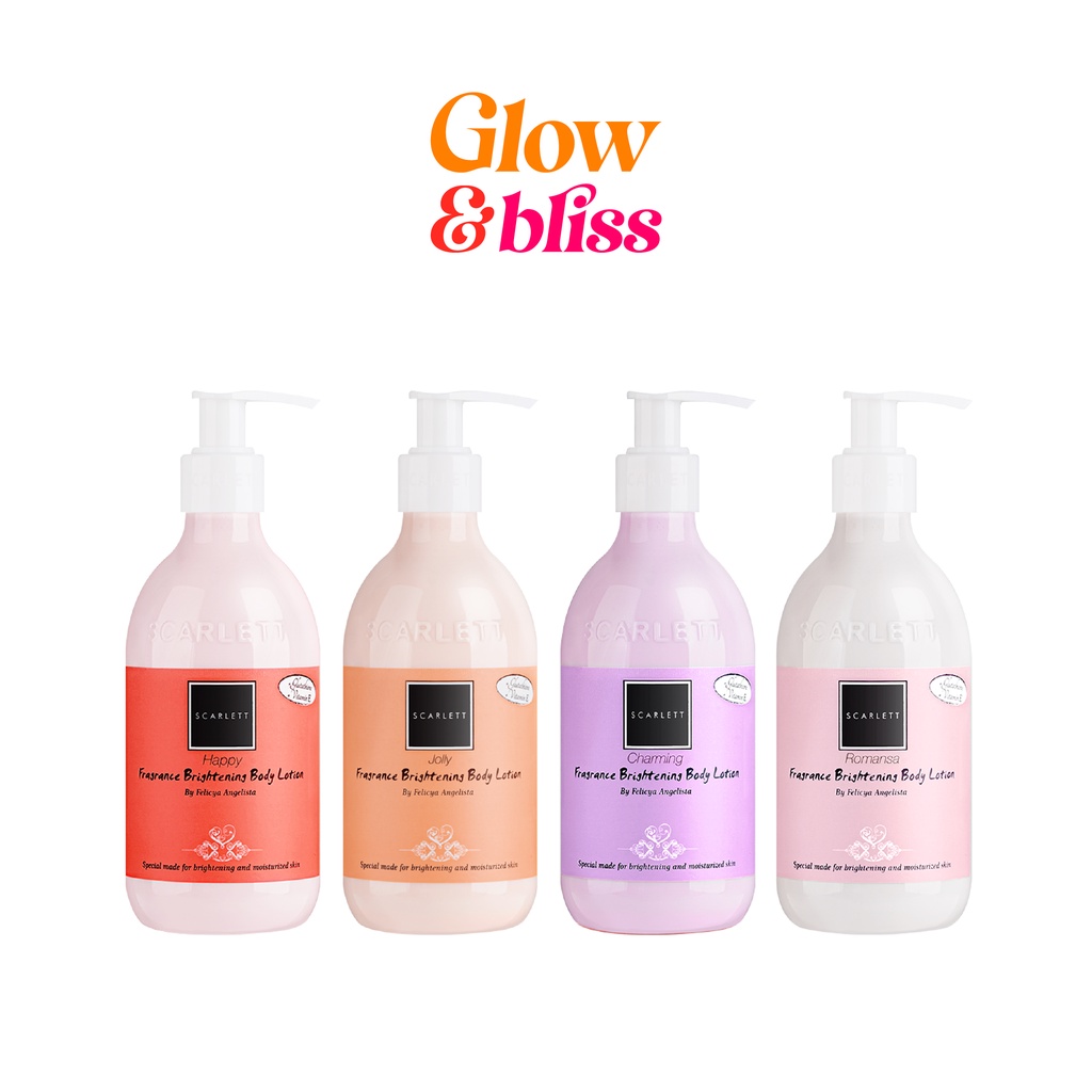 SCARLETT Whitening Body Lotion - Lotion Pemutih Badan - Glow&Bliss