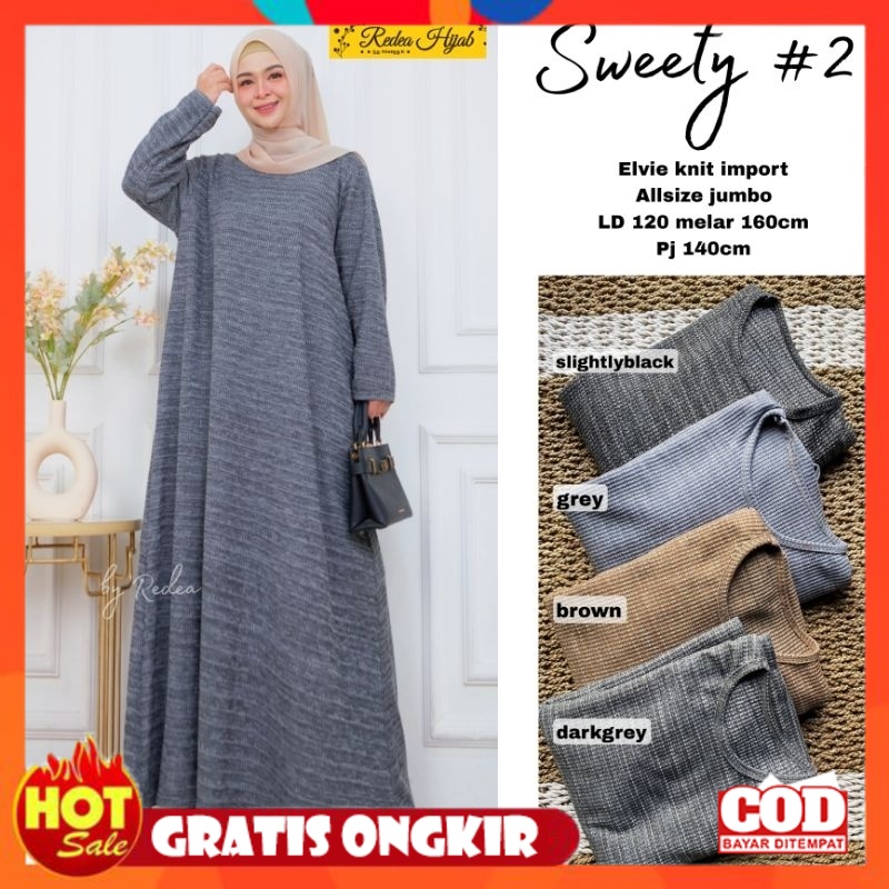 KAIN ADEM HALUS TEBAL / SWEETY GAMIS MAXY JUMBO BAHAN KAOS POLOS TEKSTUR MELAR ADEM. MUAT SAMPAI  BB