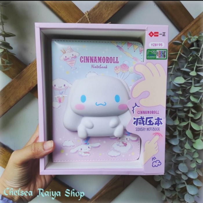 

MURAH- Diary Squishy Notebook Sanrio Cinnamoroll 12,5x17,5cm Notes Cinamoroll - kuromi star- 1.2.23