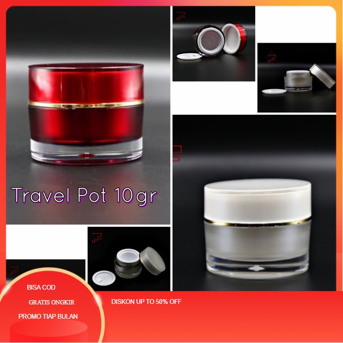 Travel Pot ACRYLIC 10 gr / Pot Cream Acrylic 10 gr - Putih