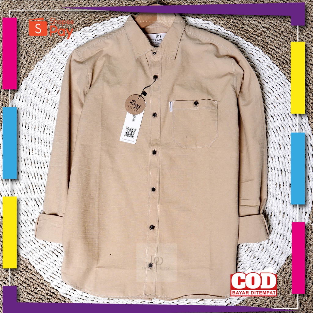 PREMIUM KOREAN STYLE / (ADA SIZE JUMBO) BABEDO KEMEJA POLOS PRIA LENGAN PANJANG KEMEJA KANTOR COWOK 