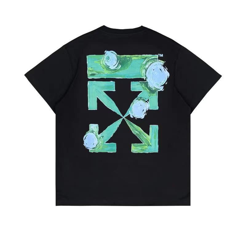 【COD】 【COD】 Kaos Baju Off White Tornado Arrow Black Tee (Oversized) T-shirts T-shirt