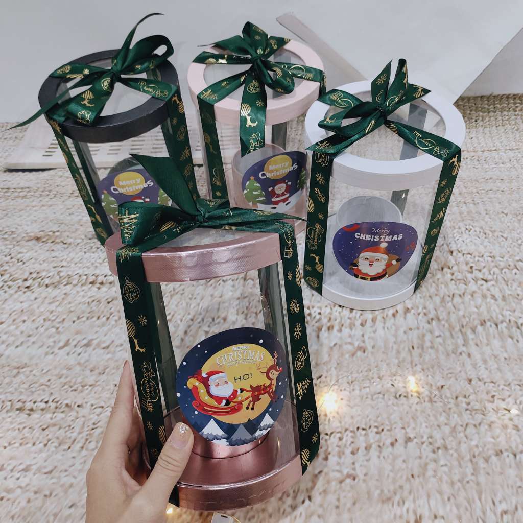 

Giftbox Mini Round Box Natal - Kotak Kado Hampers Christmas GB003