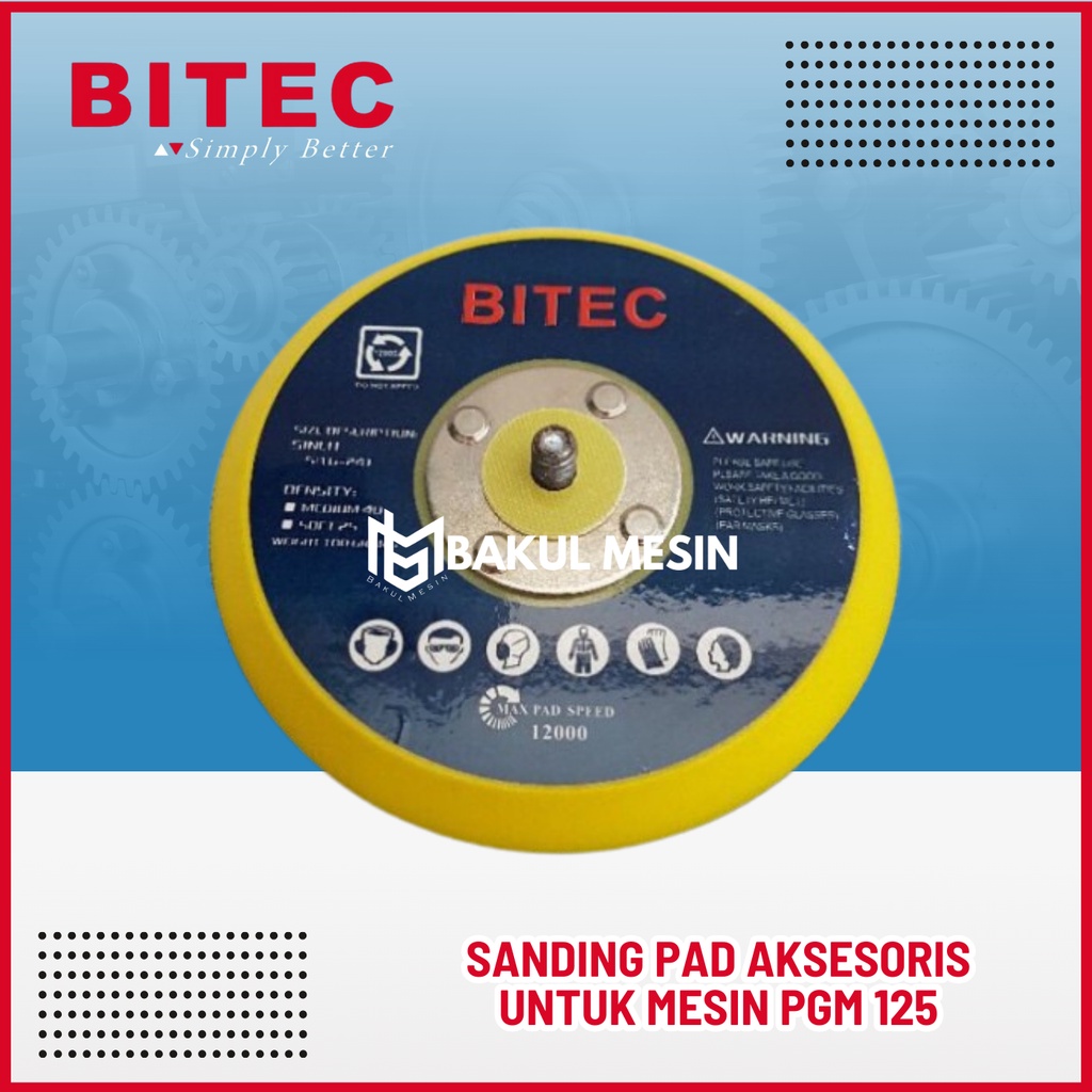 PAD Bitec PGM 125 Sanding Pad 5  inch Tatakan Mesin Poles pgm125