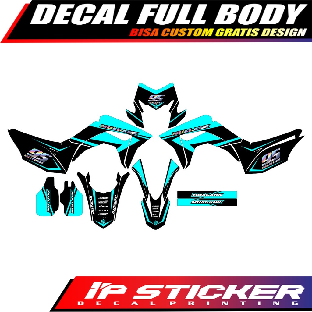 (COD) - Harga Diskon - Decal Stiker CRF 150 Termurah - Free Custom Full Body - Design Terbaru 2021