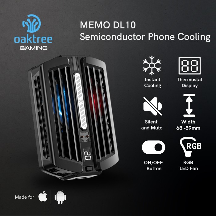 MEMO DL10 Fan Cooler Radiator Pendingin HP Rechargeable Battery - MEMO DL10 Only