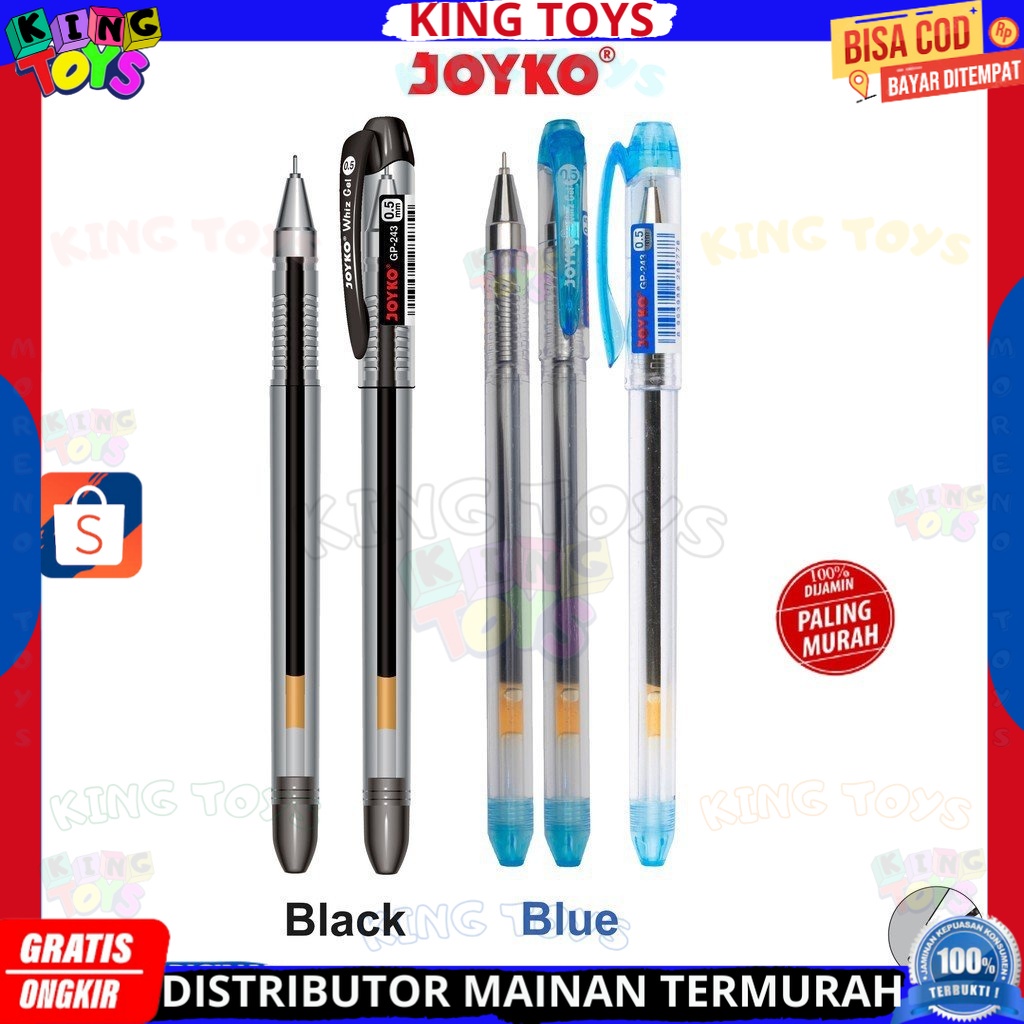 

( BISA COD ) Pulpen Gel Pen Joyko GP-243 Whiz Gel 0.5 mm (1 PCS) KTJ