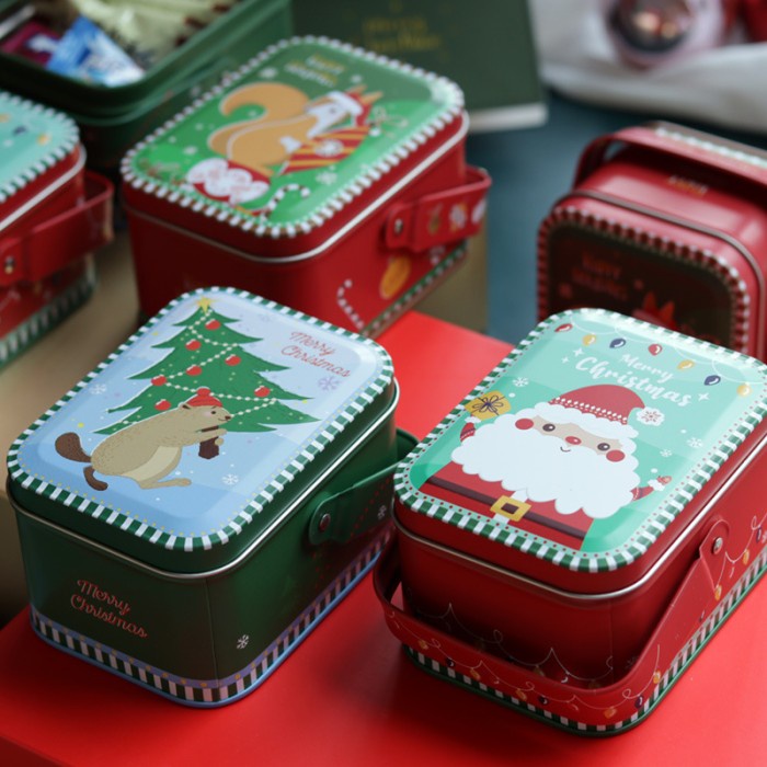 

Xmas mini Cookie box tin / kaleng natal kecil 11.6x7.8x6.4cm