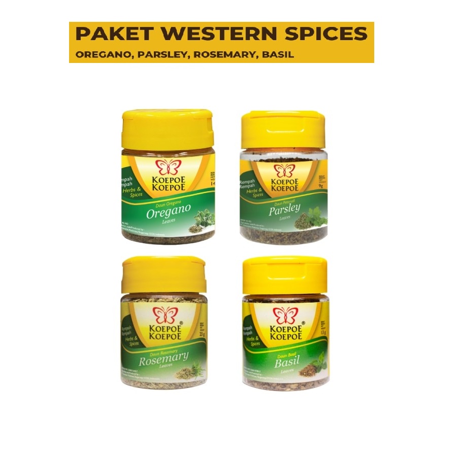 

KOEPOE Koepoe Western Herbs Series Basil, Oregano, Thyme, Rosemary kupu-kupu bumbu dapur masakan