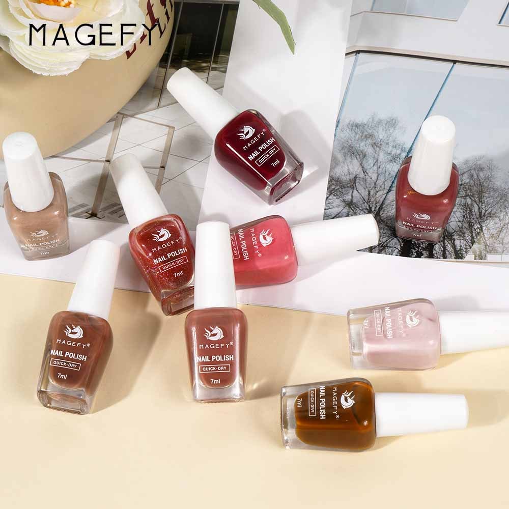 MAGEFY Glitter Kutek Cat Kuku Nail Polish Shimmer Tahan Lama Tahan Air Warna  Sparking Manicure 7ml 8010
