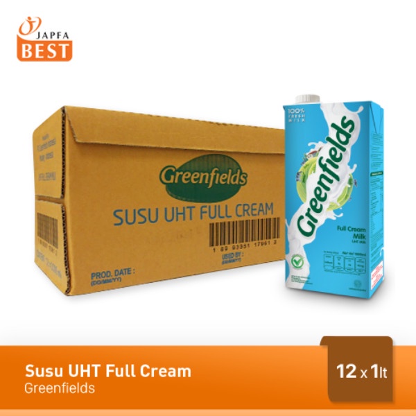 

[Big Sale] Susu UHT Full Cream Greenfields [12 Pcs x 1 Liter]