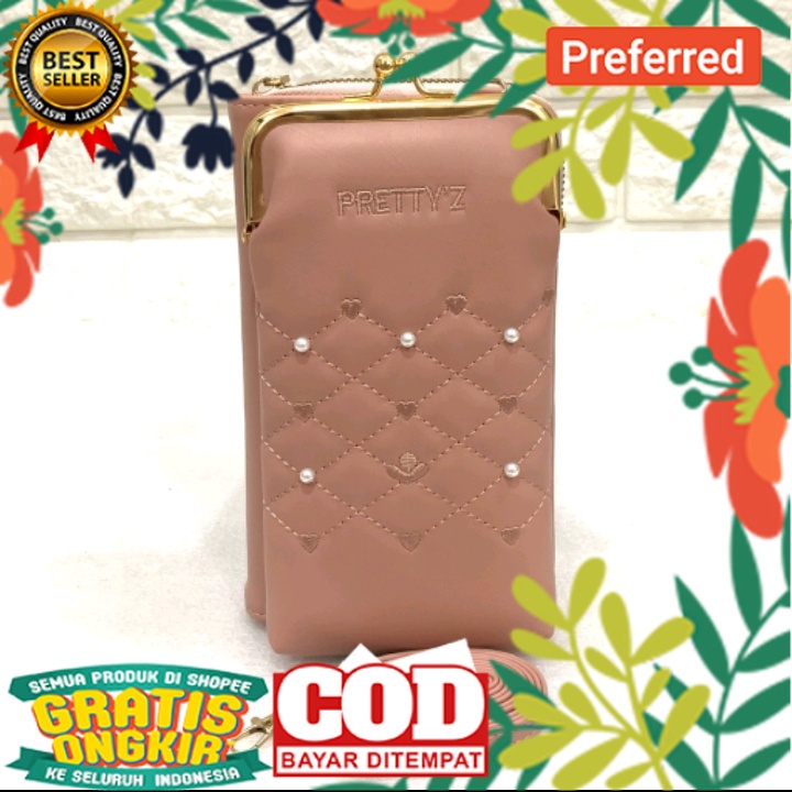 MURAH TAS HP WANITA IMPORT ( SLINGBAG PHONE PREMIUM ) TAS SLEMPANG & DOMPET POCKET 2 SLOT / TAS HP M