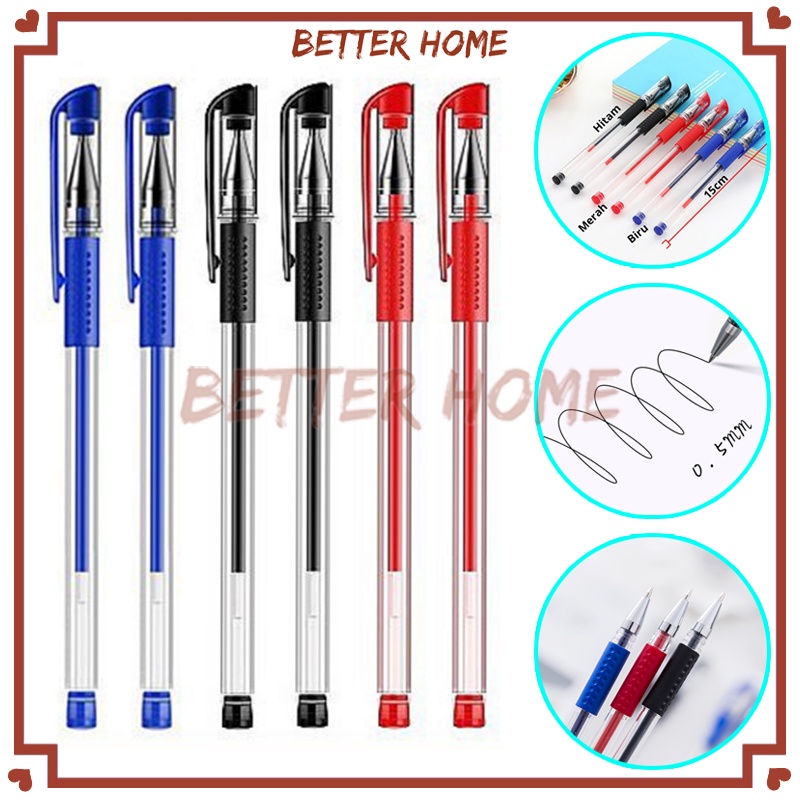

Pulpen Gel Mini 0.5MM/ Bolpen Pena Gel Ink Tinta 0.5mm /Tulis Kantor Sekolah Pena Pen Tinta Cair Standart Warna Merah Hitam Biru
