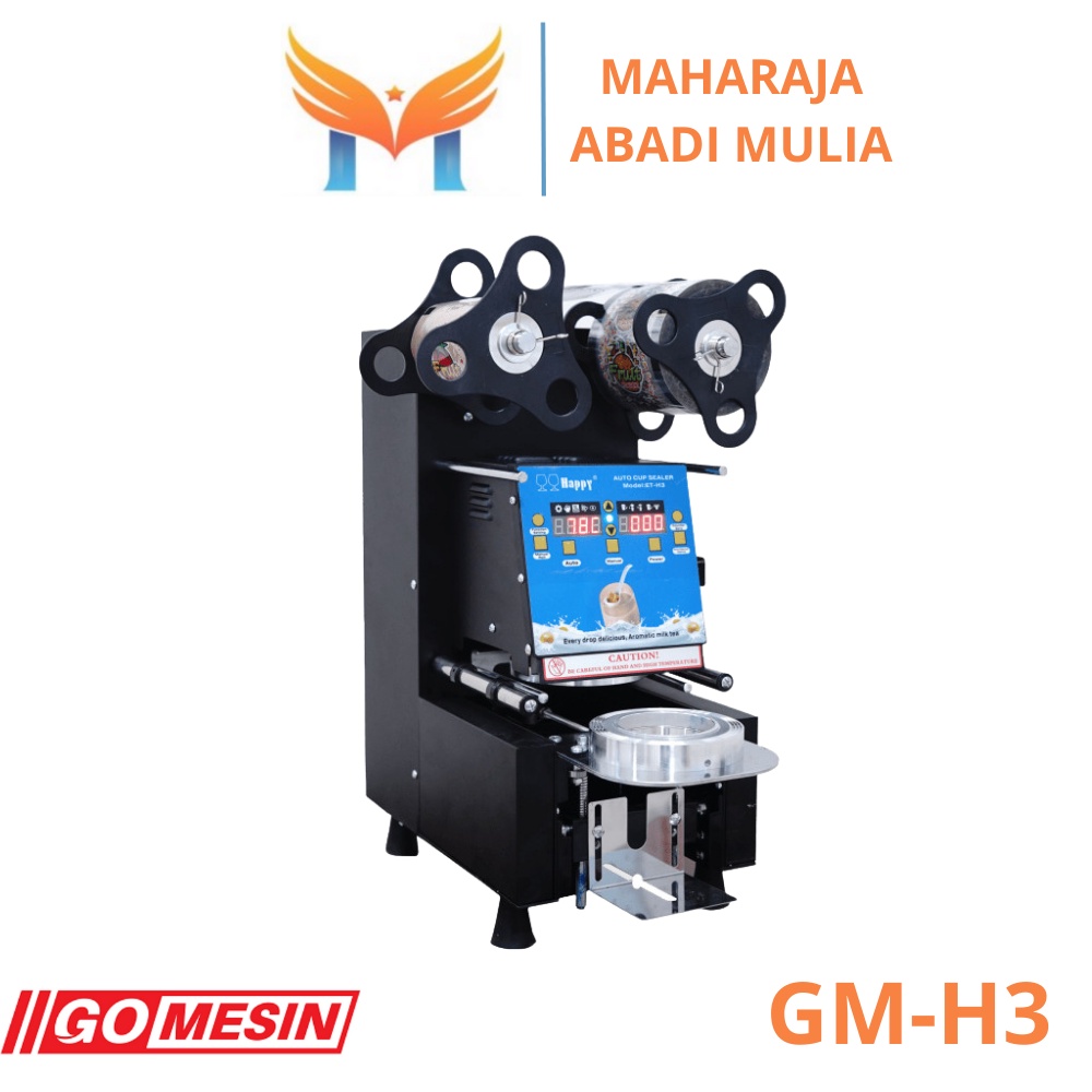 Mesin Press Gelas Plastik Gomesin Gm-H3 Mesin Cup Sealer Full Otomatis