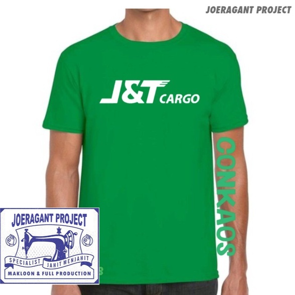 Kaos Tshirt Baju Obral Murah Combed 30S Distro J&amp;T JNT CARGO KARGO J N T &amp;  custom indonesia pria wanita keren kata kata lucu unik anak dewasa COD kurir paket barang kirim ekspres ekspedisi pengantaran  logistik Express driver ojol -JP