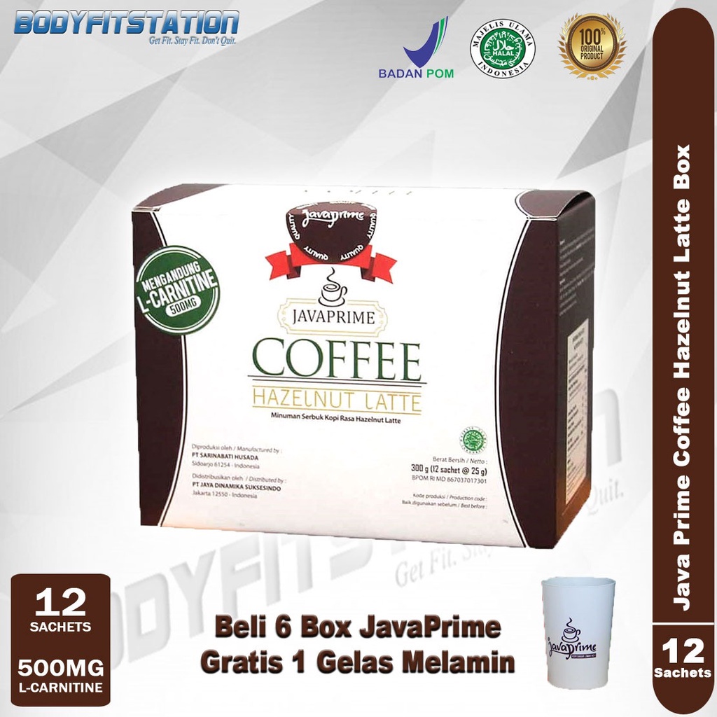 

COD Java Prime Coffee 300 Grams 12 Sachets Hazelnut Latte / box carnitine javaprime kopi l l-carnitine body bodyfit bodyfitstation