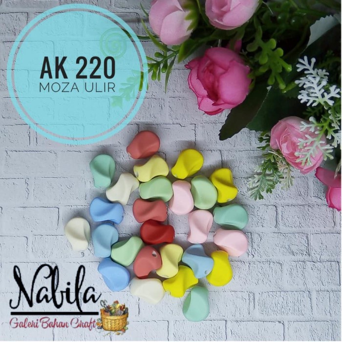 

promosi (0_0) (45g/34pcs) Mote Moza ulir bahan craft kerajinan tangan ("_")
