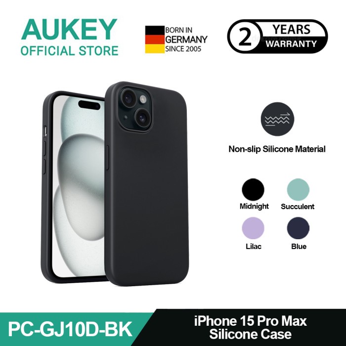 AUKEY iPhone 15 Pro Max Premium Silicone Case PC-GJ10D with MagSafe