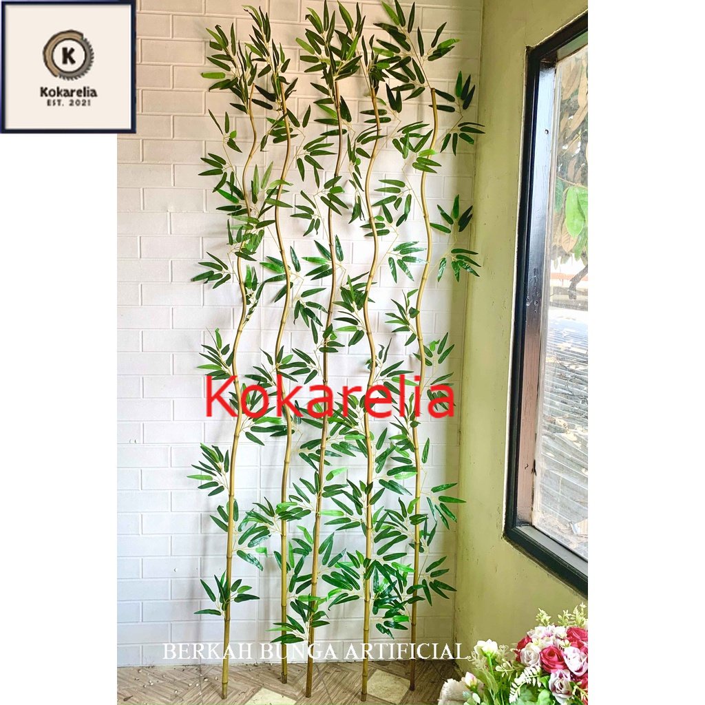 Batang Bambu Artificial 200cm/pohon plastik/ pohon bambu/ bambu partisi/ pohon partisi/ bambu dekora