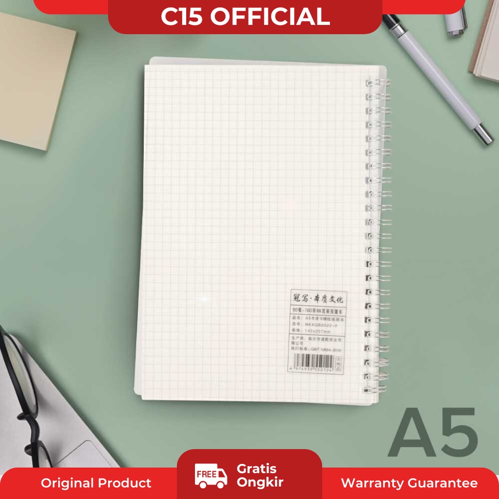 

C15 JIANWU Buku Binder Catatan Jurnal Harian Notebook Ukuran A5