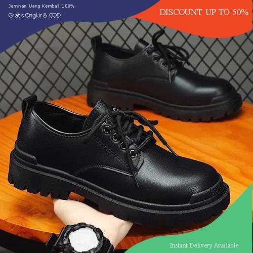 Sepatu Docmart Wanita Korea Tinggi Terbaru Sepatu Docmart Sekolah Kerja