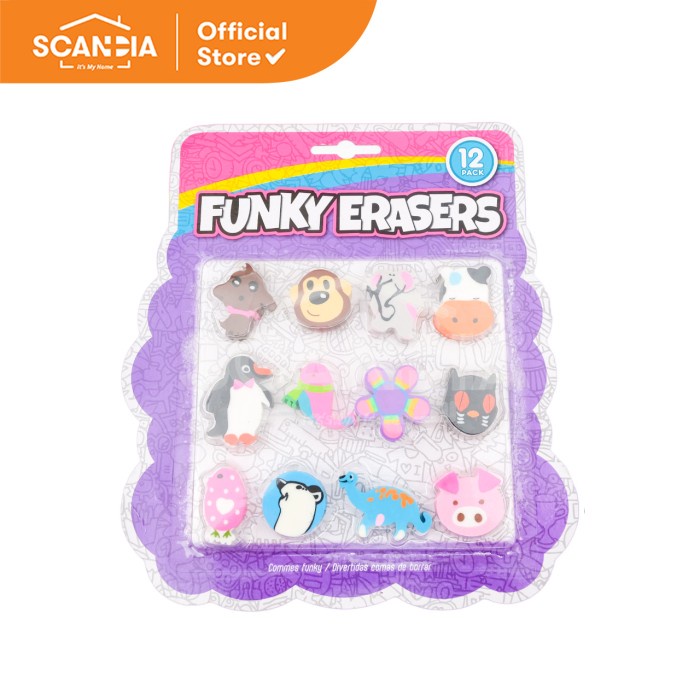 

SCANDIA Penghapus Erasers Funky 12 Pcs Animal (SG0035)